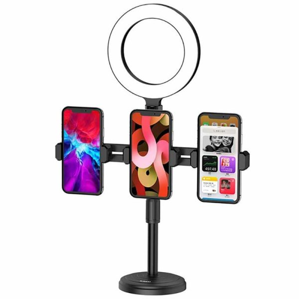 Multi-Phone Stand with Ring-Light  for Video Recording / Vlog / Live Streaming - Image 2