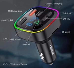 KAKU 40W FAST CHARGING WIRELESS FM TRANSMITTER KSC-1065