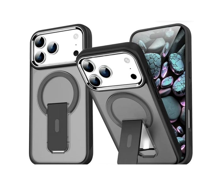 Black Matte Finish Magsafe Stand Case - iPhone - Image 2