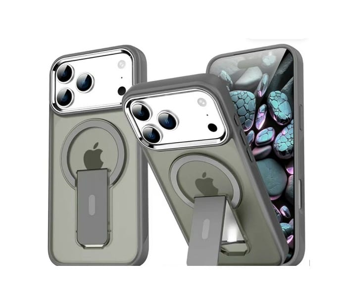 Titanium Grey Matte Finish Magsafe Stand Case - iPhone - Image 6