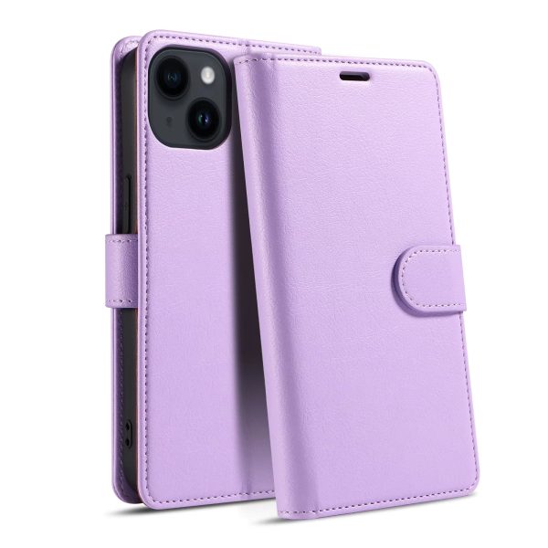 Purple Card Slot with Magnetic Clouser Wallet Case - Motorola