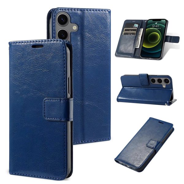 Blue Card Slot with Magnetic Clouser Wallet Case - Motorola