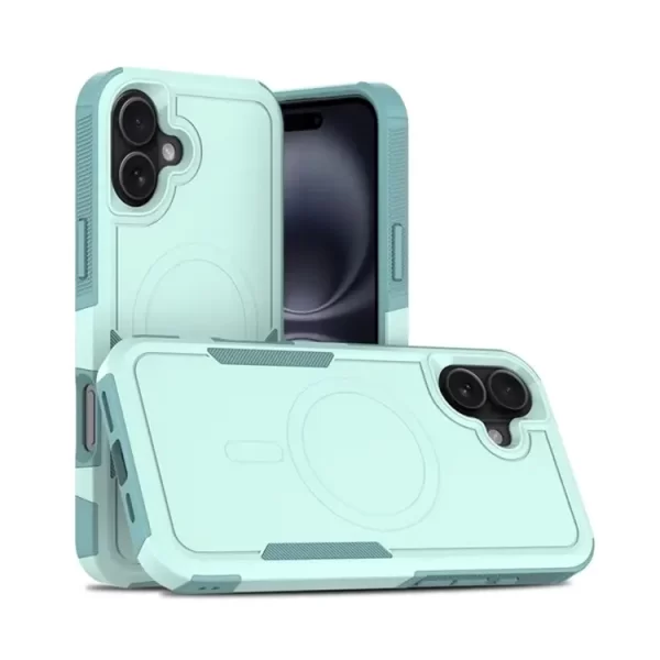 Green Shockproof and Non-Slip Magnetic Heavy Duty Back Case - Samsung