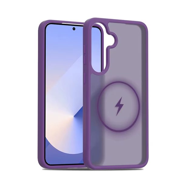 Purple Matte Magsafe Back Case - Samsung