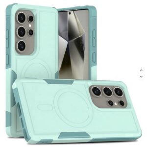 Green Shockproof and Non-Slip Magnetic Heavy Duty Back Case - Samsung