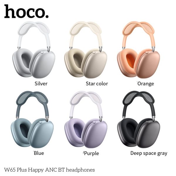 HOCO W65 Plus Happy ANC BT headphones