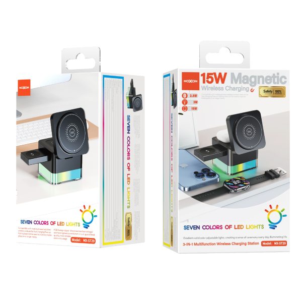 MOXOM MX-ST29 3in1 wireless charger station - Image 2