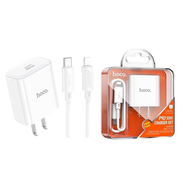 Hoco C76 Pro Type-C to iP 30W charger set
