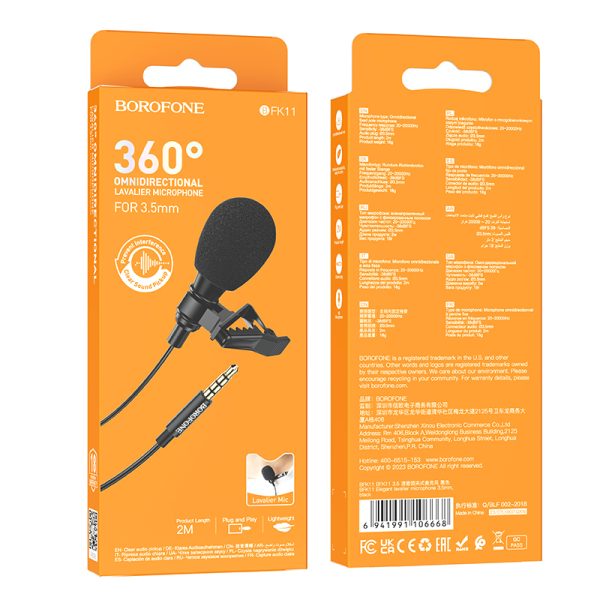 BOROFONE BFK11 Elegant lavalier microphone - Image 3