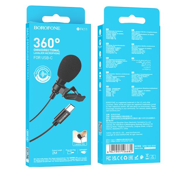 BOROFONE BFK11 Elegant lavalier microphone - Image 2