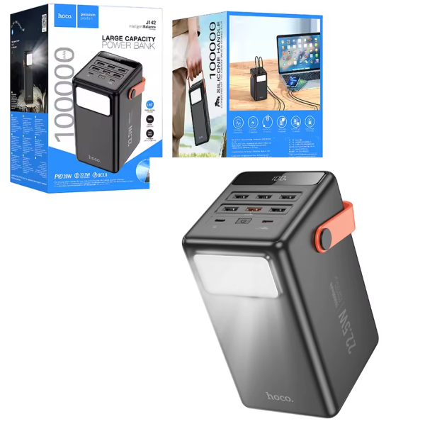 HOCO J142 Surpass 22.5W+PD20W fully compatible power bank 100000mAh
