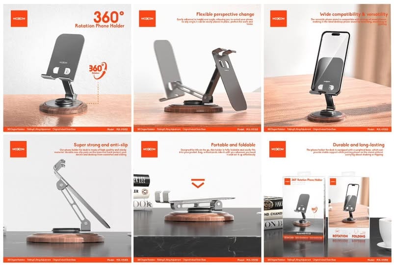 MOXOM MX-VS153 360 DEGREE ROTATION PHONE HOLDER