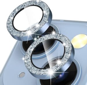 Blue Glitter Camera Lense Protector - iPhone