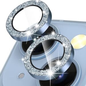 Blue Glitter Camera Lense Protector - iPhone