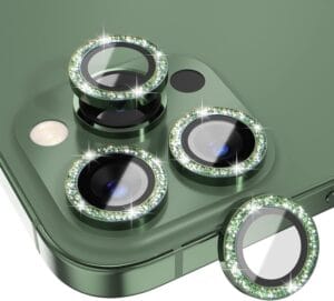 Green Glitter Camera Lense Protector - iPhone
