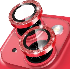 Red Glitter Camera Lense Protector - iPhone