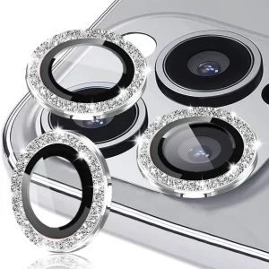 Silver Glitter Camera Lense Protector - iPhone