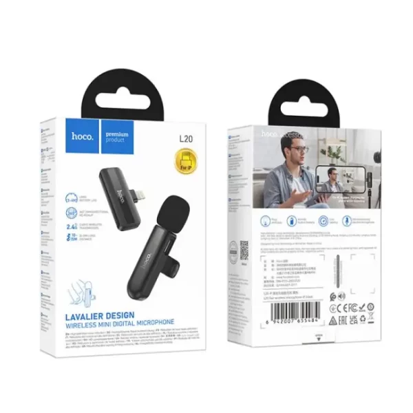 HOCO L20 FAIR Wireless Microphone (Type-C & iPhone) - Image 2