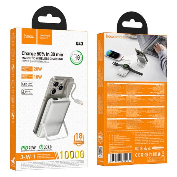 HOCO Q43 CLEVER DUAL PD20W POWER BANK (10000MAH) - Image 3