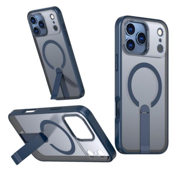 Blue Magsafe Crystal Stand Case - iPhone