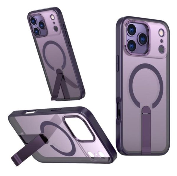 Purple Magsafe Crystal Stand Case - iPhone
