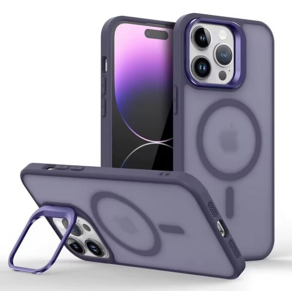 Purple Magsafe Case with Camera Stand - iPhone