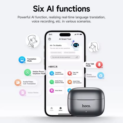 HOCO EQ27 Fun ANC+ENC smart AI translation headset(App) - Image 2