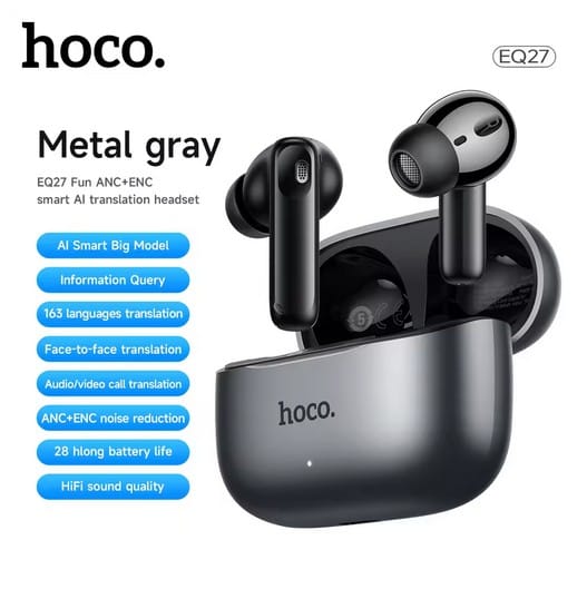 HOCO EQ27 Fun ANC+ENC smart AI translation headset(App)