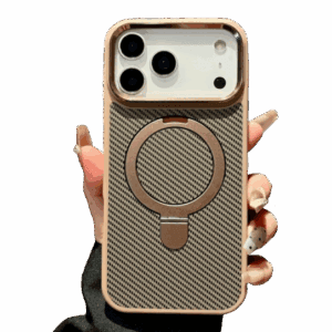 Gold Magsafe Ring stand carbon fiber case