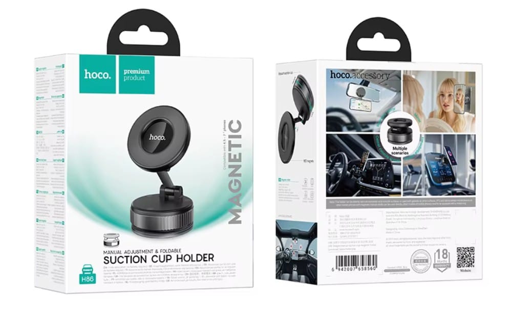 HOCO H86 Dragon manual suction cup magnetic holder - Image 3
