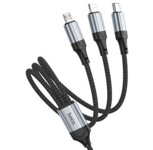 HOCO X102 Fresh 3-in-1 charging data cable(iP+Micro+Type-C)
