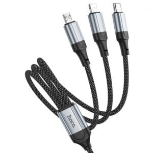 HOCO X102 Fresh 3-in-1 charging data cable(iP+Micro+Type-C)