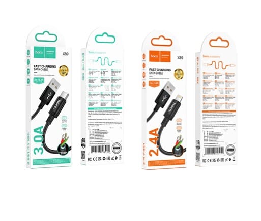 HOCO X89 Wind 2M Lightning & Type-C charging data cable