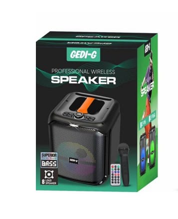 Gedi-G LT-916 Speaker – 24W, 8-Inch with Microphone