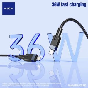 MOXOM MX-CB340 TYPE-C TO LIGHTNING 36W FAST CHARGING DATA CABLE