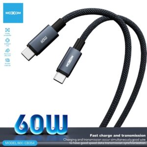MOXOM MX-CB354 TYPE-C TO TYPE-C 60W FAST CHARGING DATA CABLE