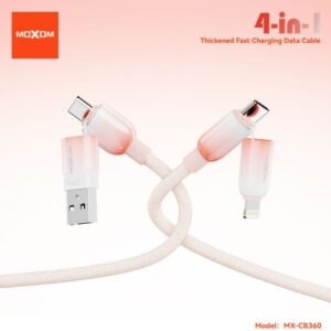 MOXOM MX-CB360 COLORFUL 4-1 FAST CHARGING CABLE