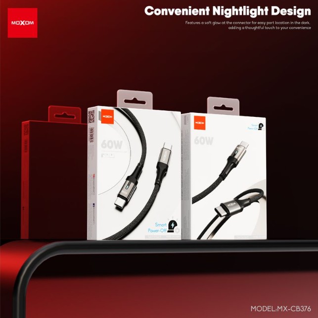 MOXOM MX-CB376 1M 60W SMART POWER OFF TYPE-C TO TYPE-C - Image 2