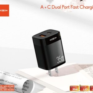 MOXOM MX-HC244 35W DUAL PORT USB & TYPE - FAST CHARGER