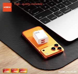 MOXOM MX-HC281 DUAL-PORT LIGHTNING CHARGER SET