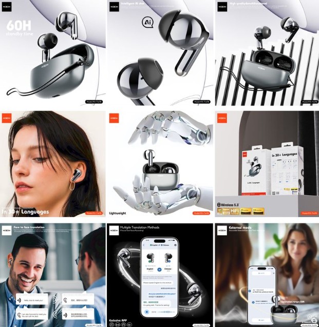 MOXOM MX-TW78 AI TRANSLATOR WIRELESS EARBUDS - Image 3