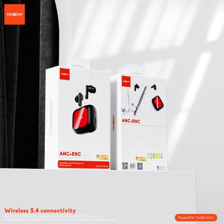 MOXOM MX-TW80 ANC+ENC TOUCH SCREEN EARBUDS - Image 2