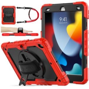 Red Hard Case with Straps - iPAD