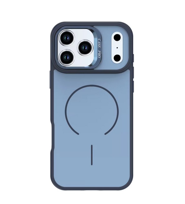 Blue Matte Finish Magsafe Case With Camera Stand – iPhone