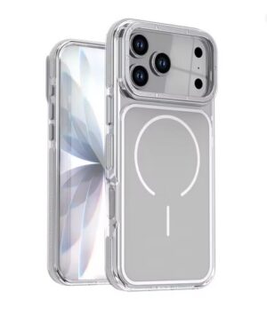 Grey Glossy Magsafe Case With Camera Stand - iPhone