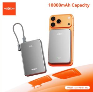 MOXOM 10000MAH WIRELESS CHARGING POWER BANK MX-PB194