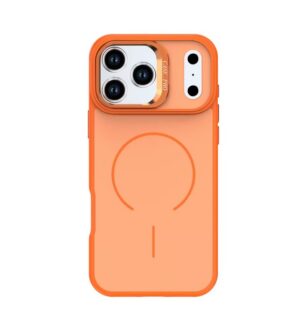 Orange Matte Finish Magsafe Case With Camera Stand – iPhone