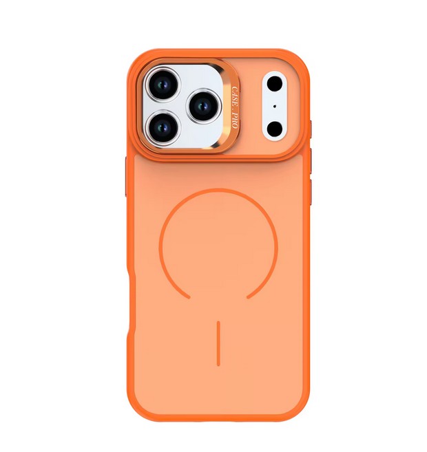 Orange Matte Finish Magsafe Case With Camera Stand – iPhone