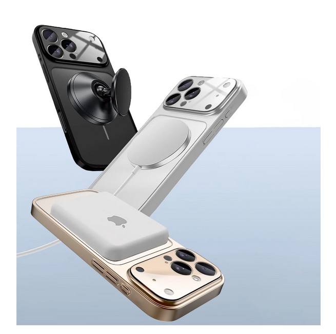 Orange Ag Glass Magsafe Back Case Gold - iPhone - Image 2