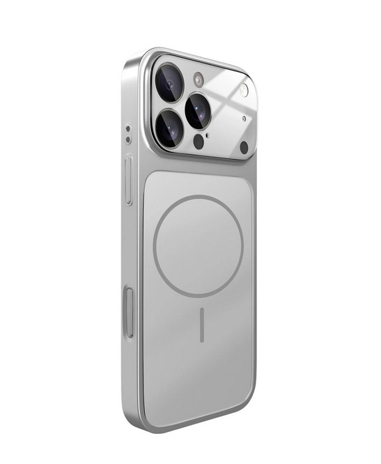 Silver Ag Glass Magsafe Back Case Gold - iPhone